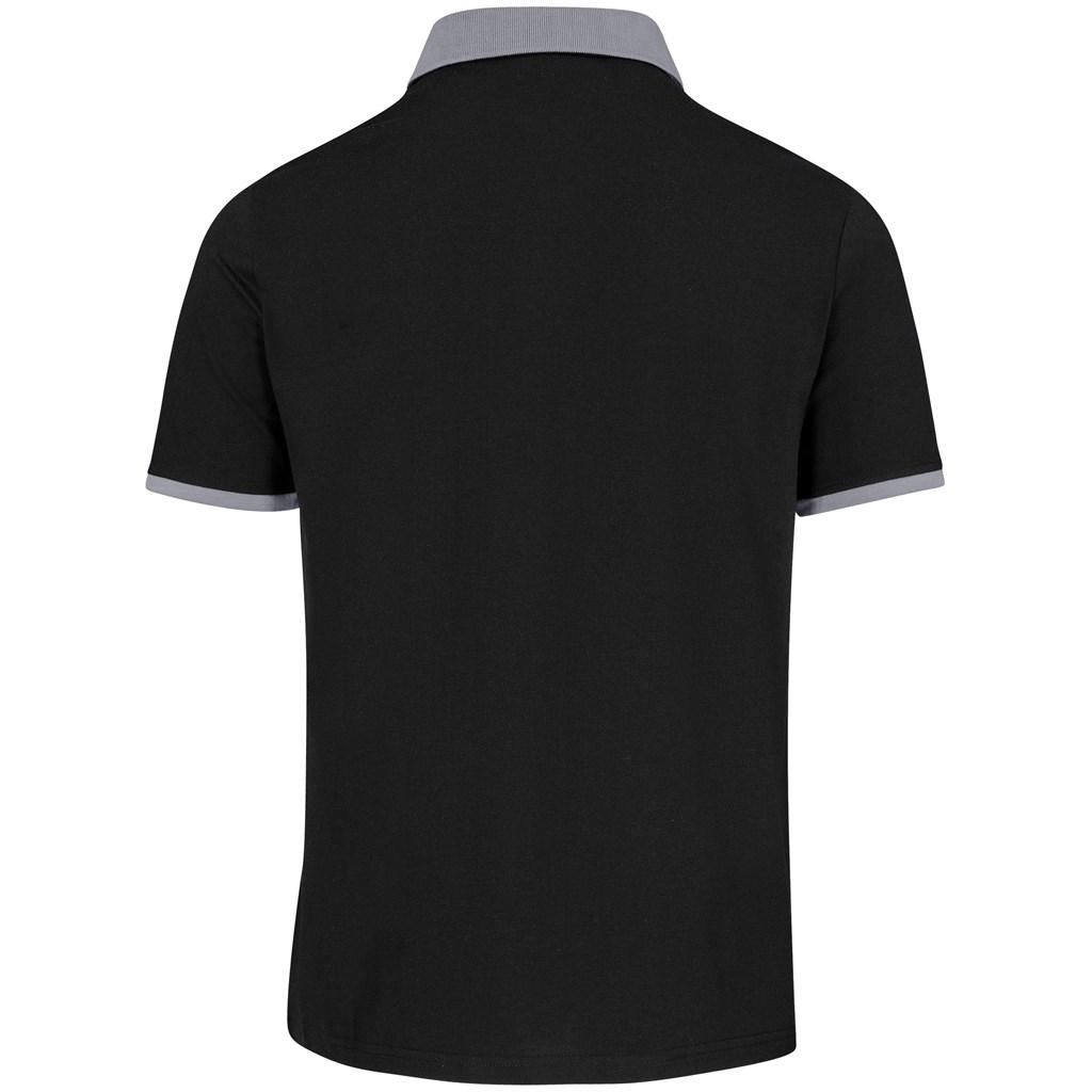 Mens Caliber Golf Shirt - Black Grey — view 3