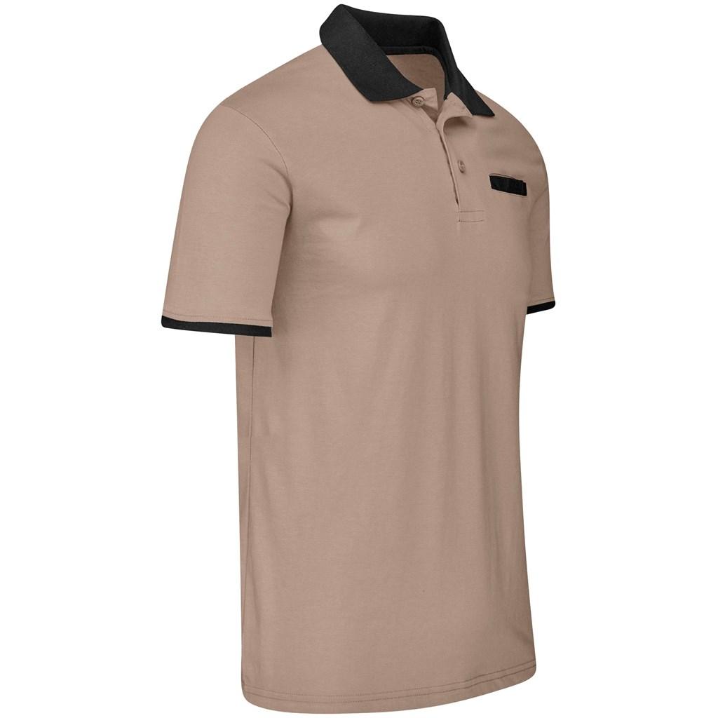 Mens Caliber Golf Shirt - Stone — view 3