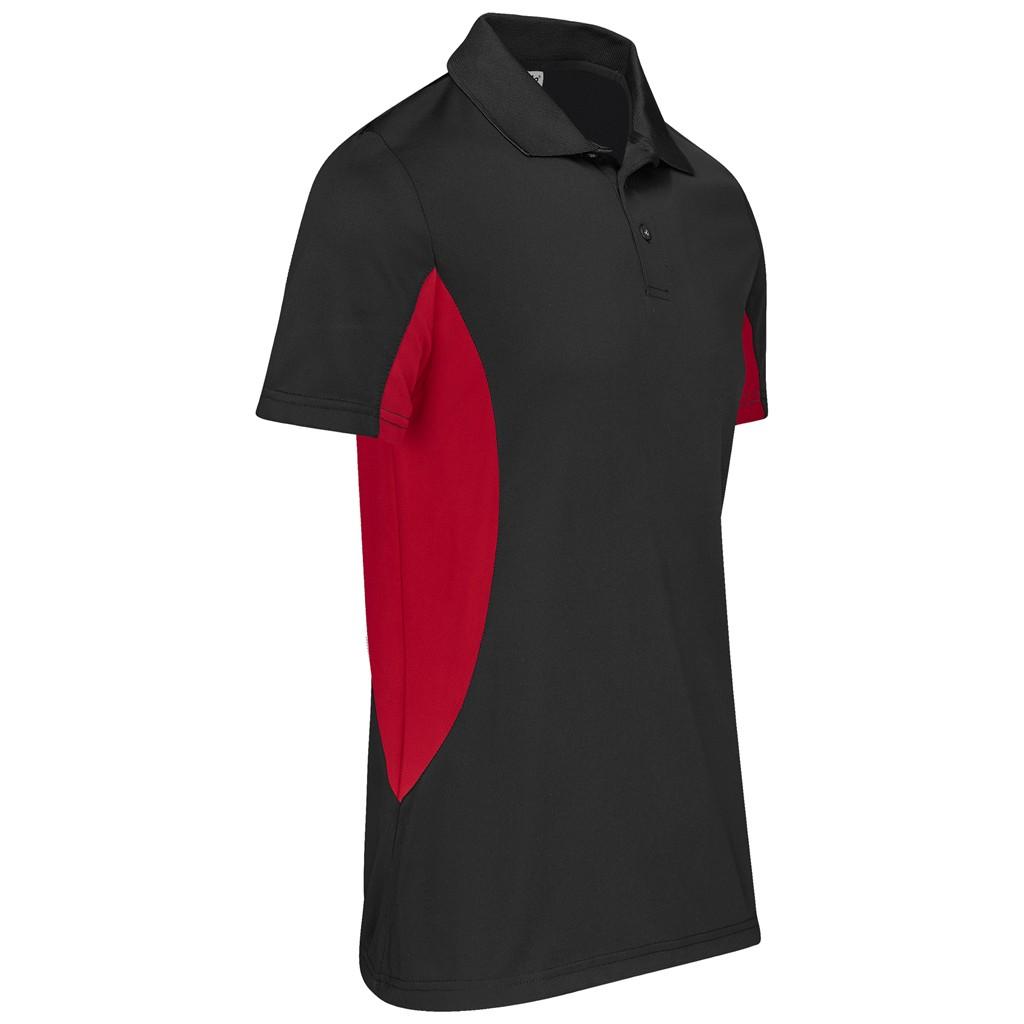 Kids Championship Golf Shirt - Black Red — view 3