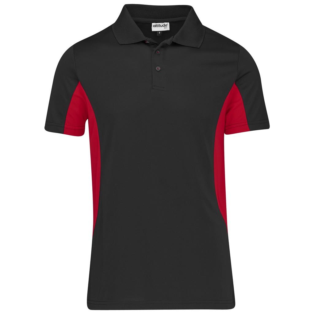 Kids Championship Golf Shirt - Black Red