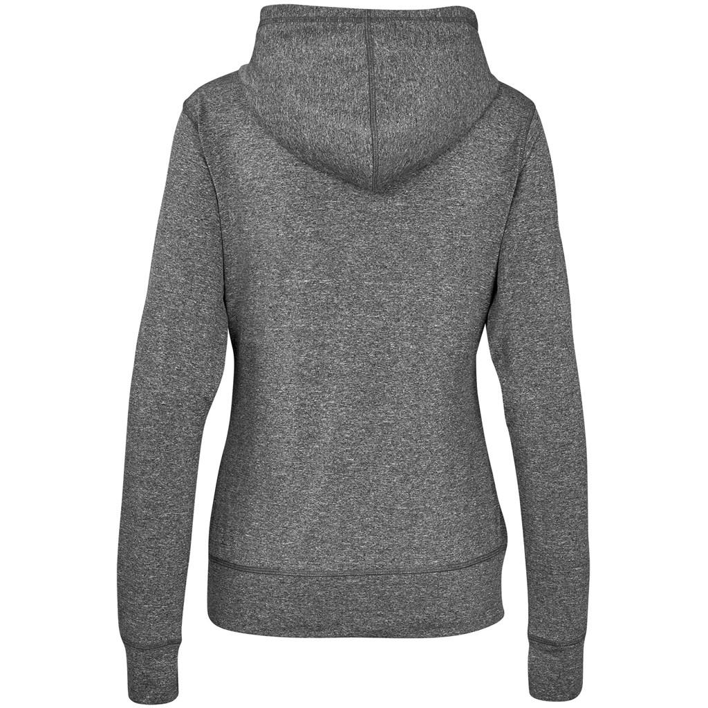 Ladies Fitness Lightweight Hooded Sweater - Black — view 2