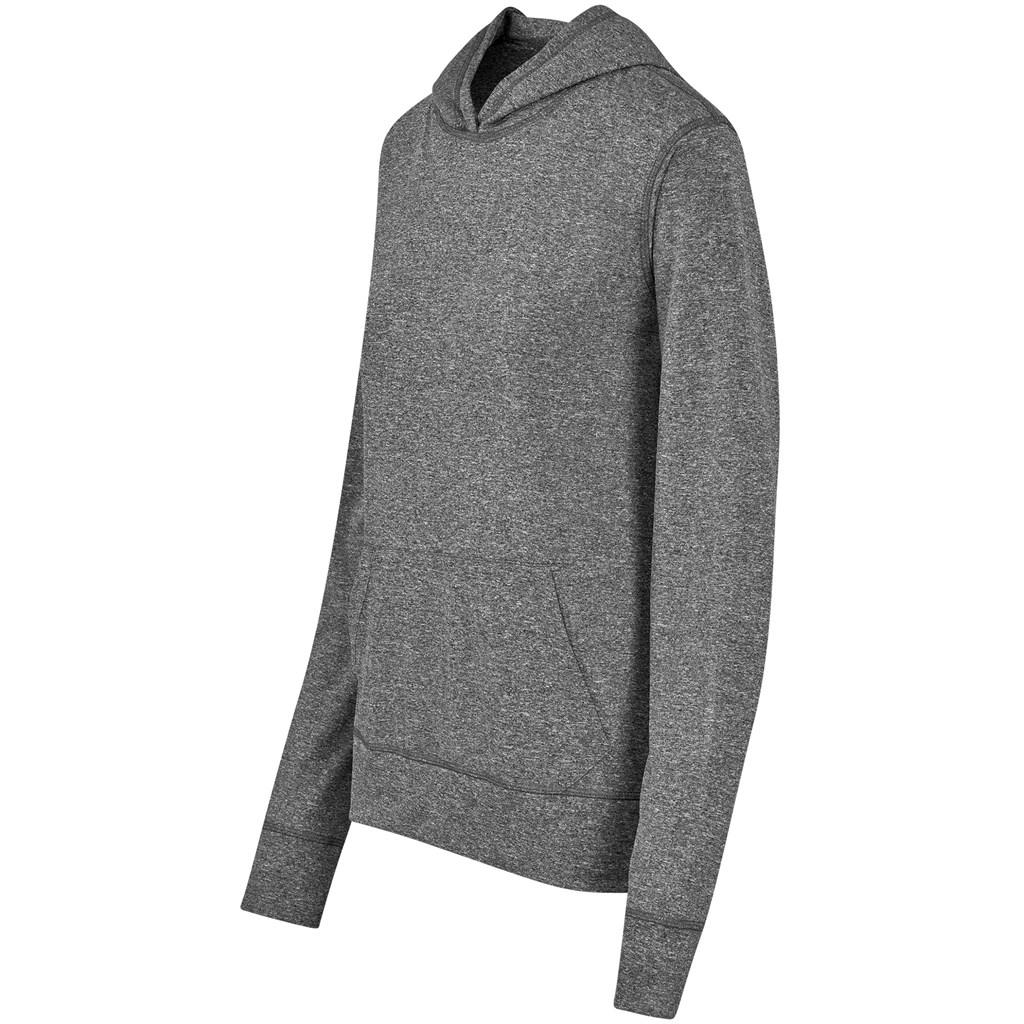Ladies Fitness Lightweight Hooded Sweater - Black — view 3