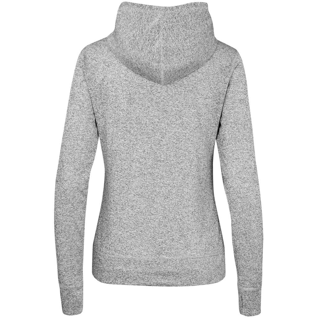 Ladies Fitness Lightweight Hooded Sweater - Grey — view 3