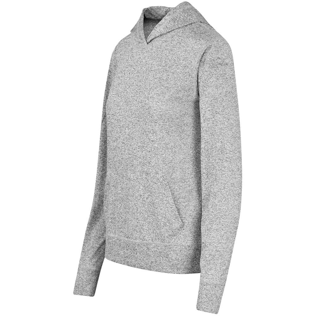 Ladies Fitness Lightweight Hooded Sweater - Grey — view 2