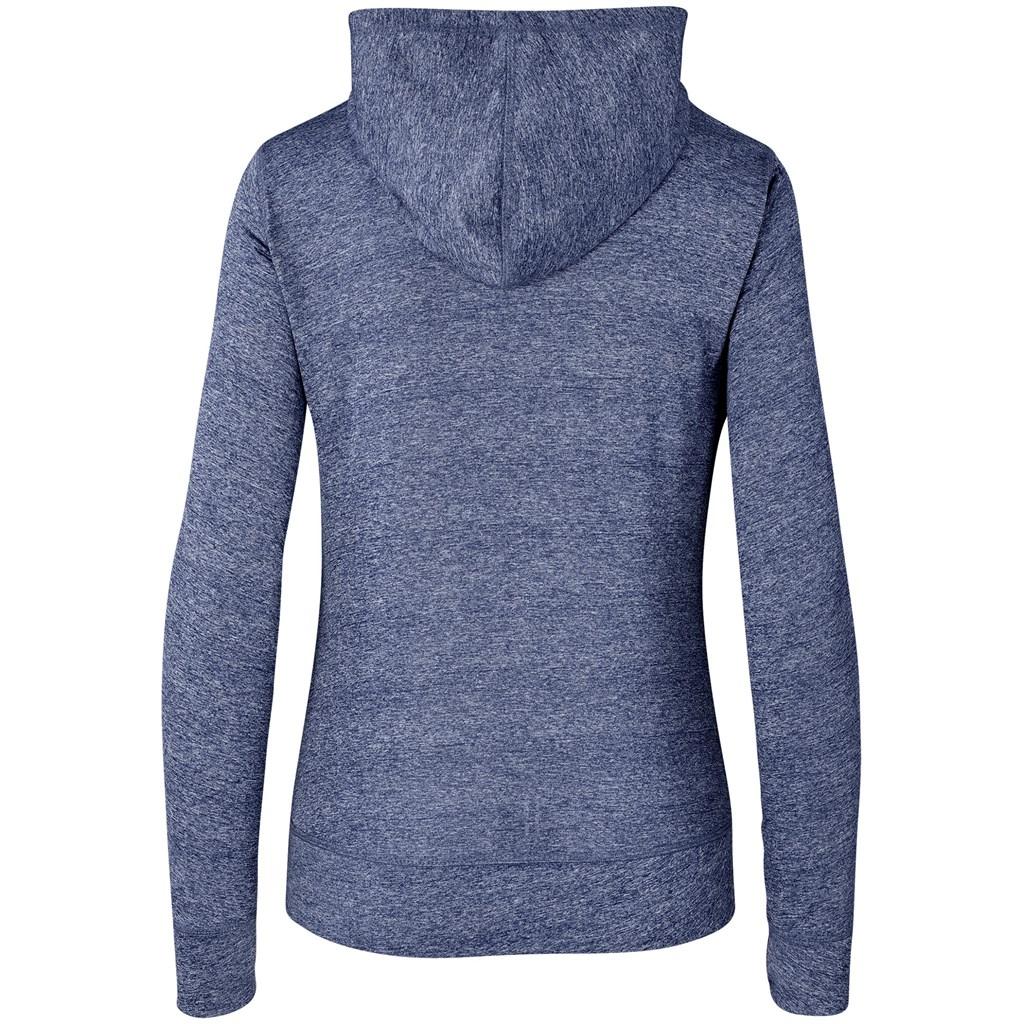 Ladies Fitness Lightweight Hooded Sweater - Navy — view 2