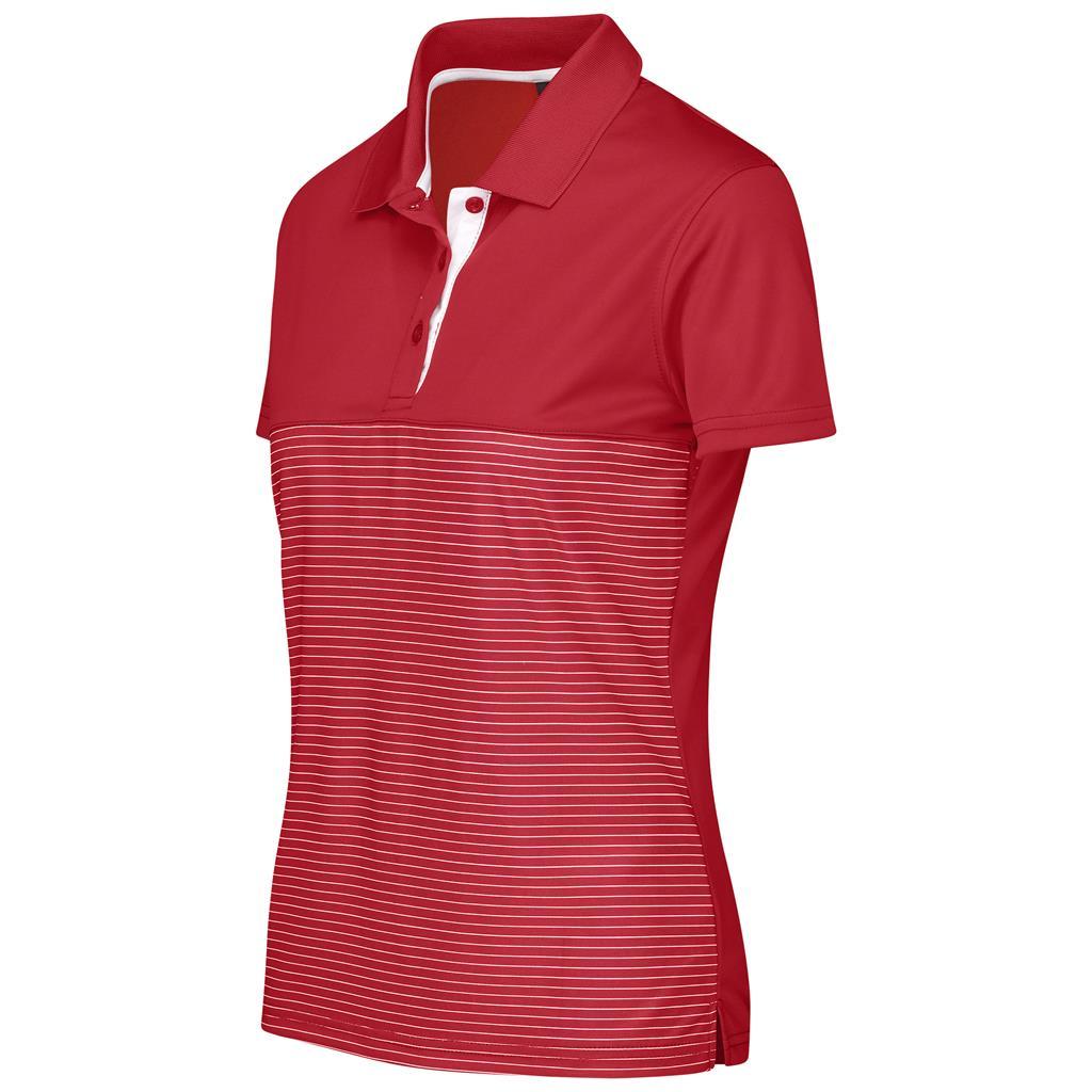 Ladies Maestro Golf Shirt - Red — view 3