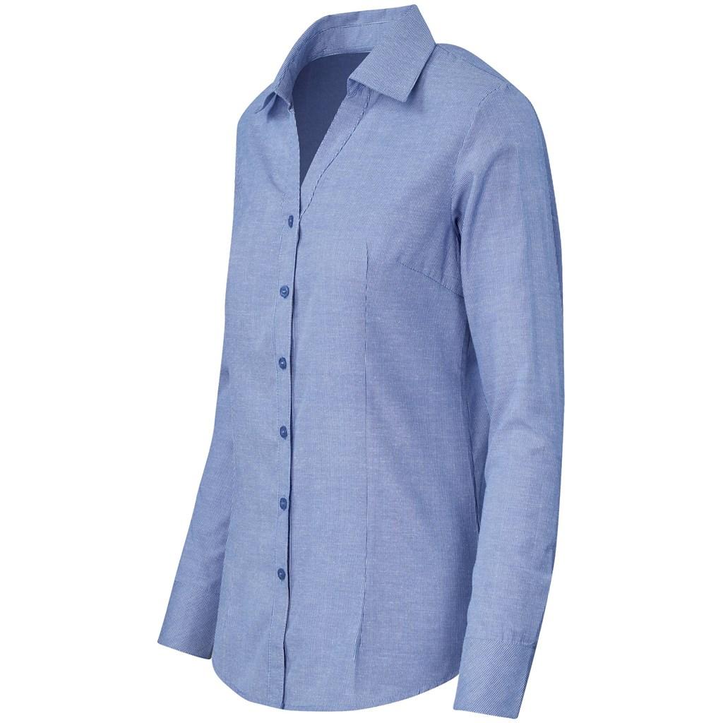 Ladies Long Sleeve Northampton Shirt - Royal Blue — view 3