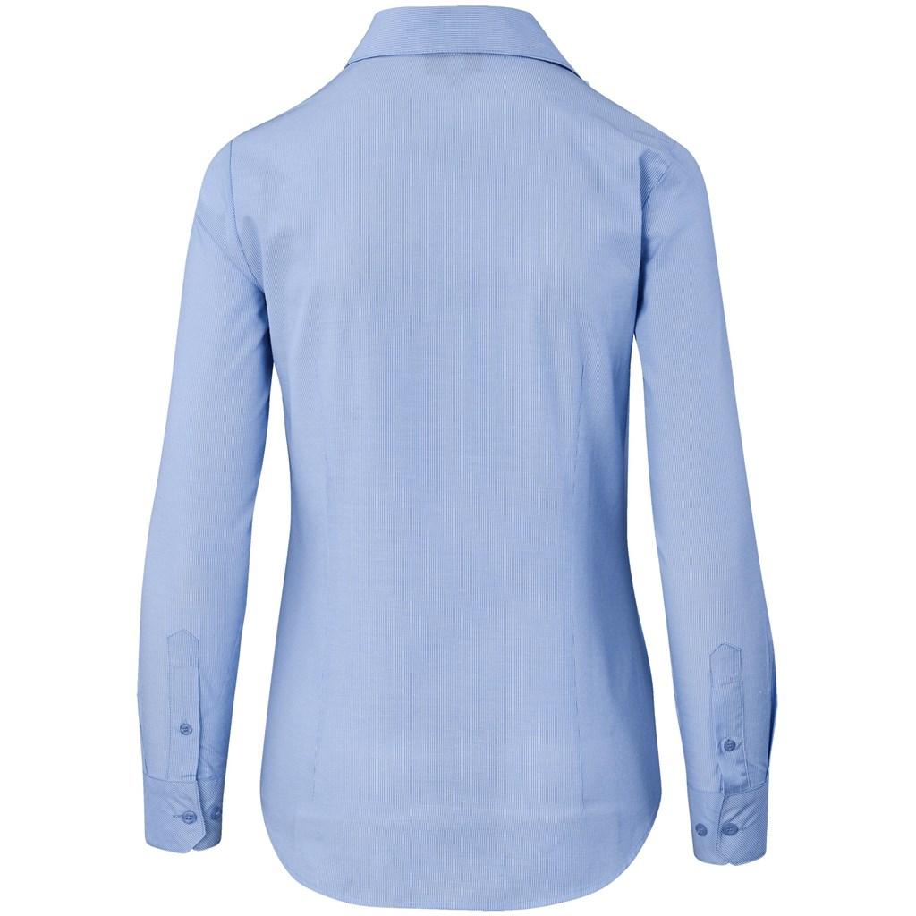 Ladies Long Sleeve Northampton Shirt - Sky Blue — view 2