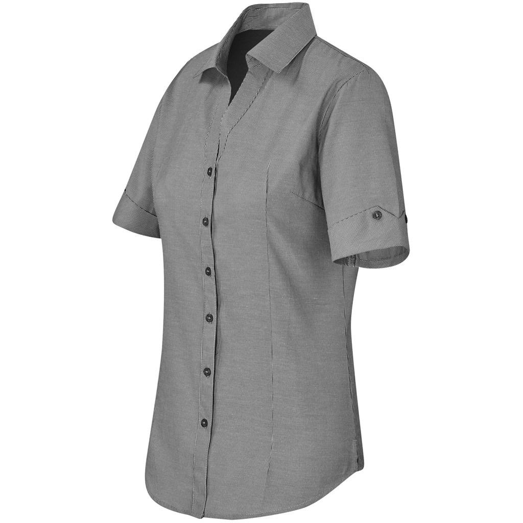 Ladies Short Sleeve Northampton Shirt - Black — view 3