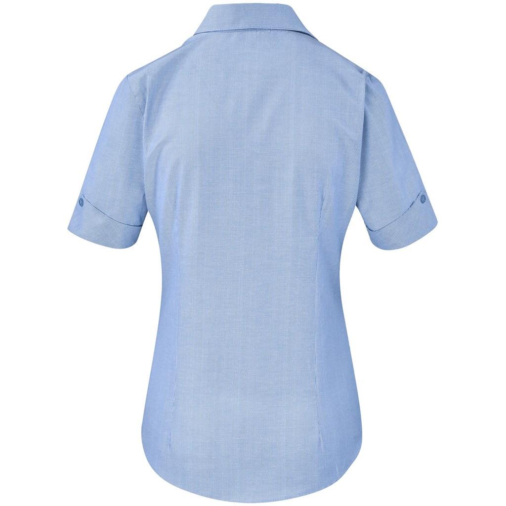 Ladies Short Sleeve Northampton Shirt - Sky Blue — view 2