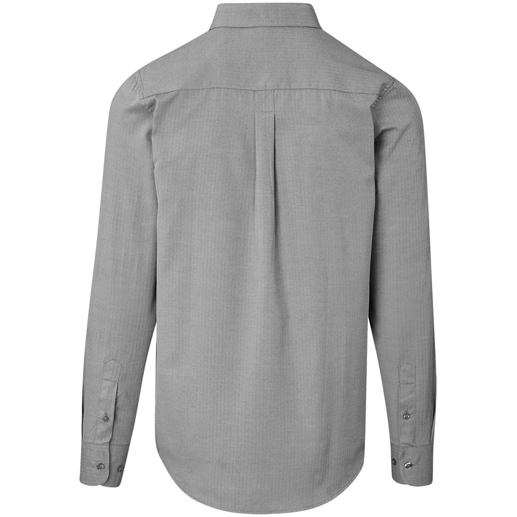 Mens Long Sleeve Nottingham Shirt - Grey — view 2