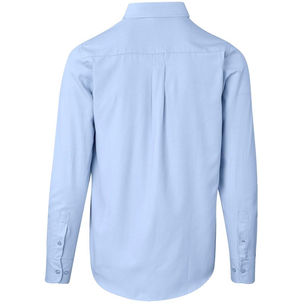 Mens Long Sleeve Nottingham Shirt - Sky Blue — view 4