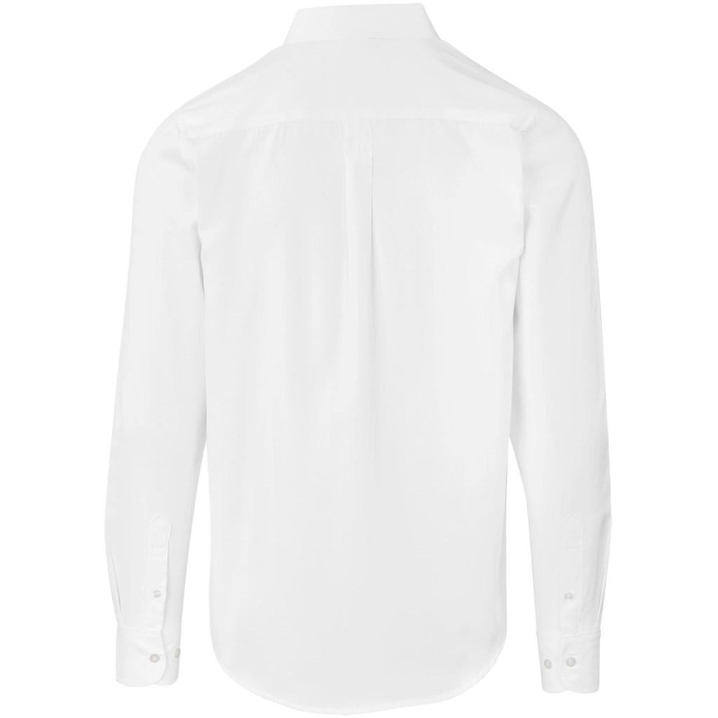 Mens Long Sleeve Nottingham Shirt - White — view 4