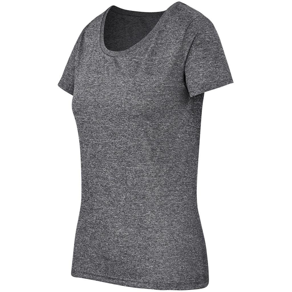 Ladies Oregon Melange T-Shirt - Charcoal — view 4