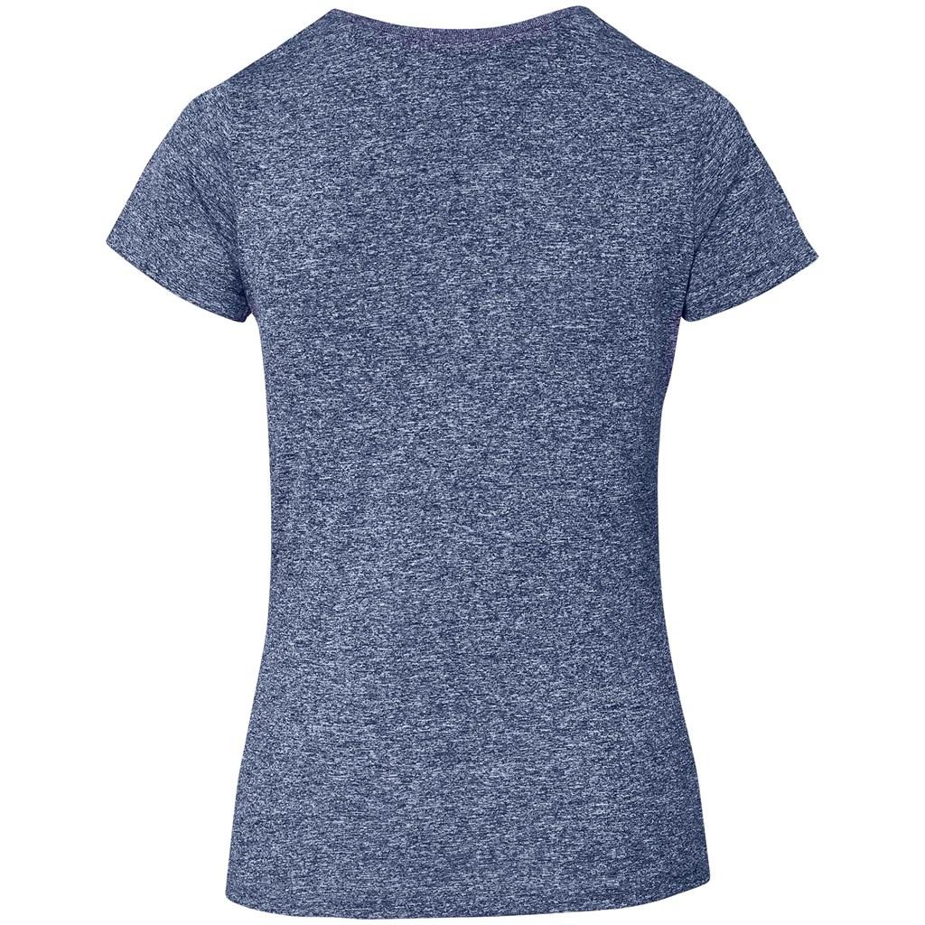 Ladies Oregon Melange T-Shirt - Navy — view 2
