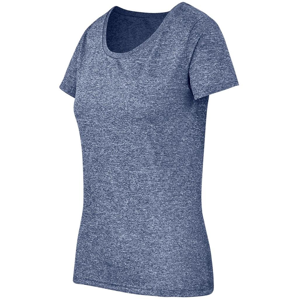 Ladies Oregon Melange T-Shirt - Navy — view 3