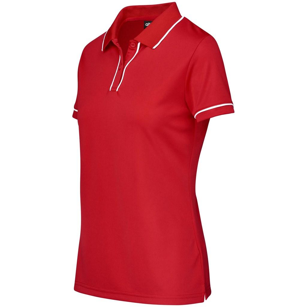 Ladies Osaka Golf Shirt - Red — view 3