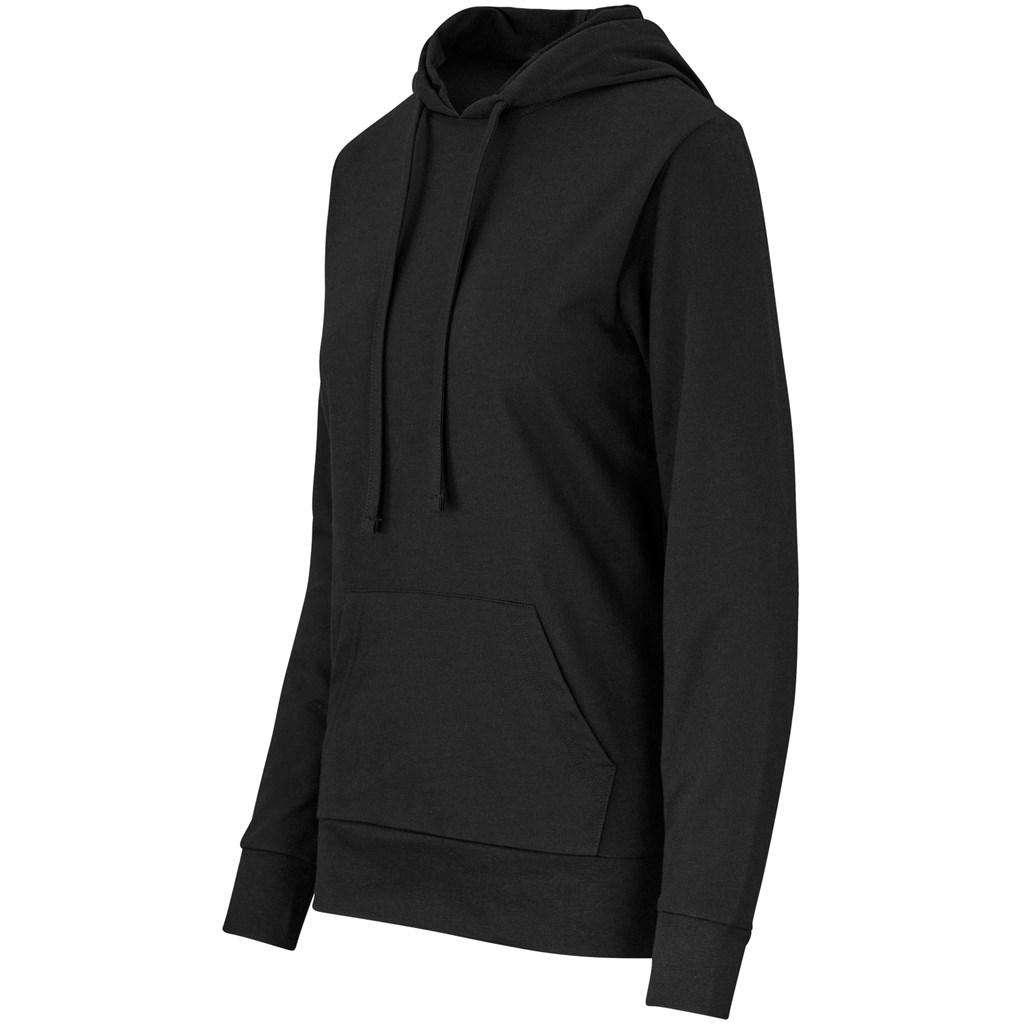 Ladies Physical Hooded Sweater - Black — view 3