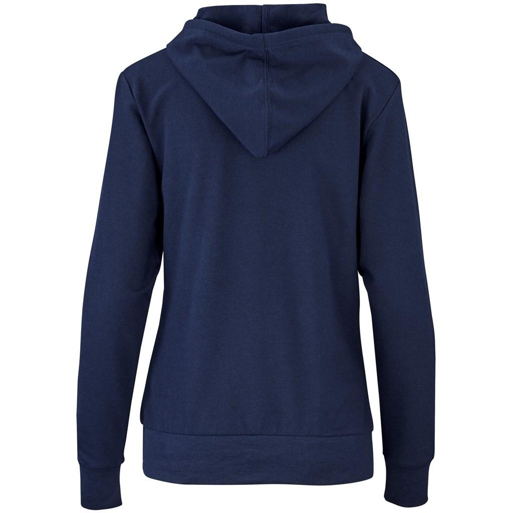 Ladies Physical Hooded Sweater - Navy — view 2