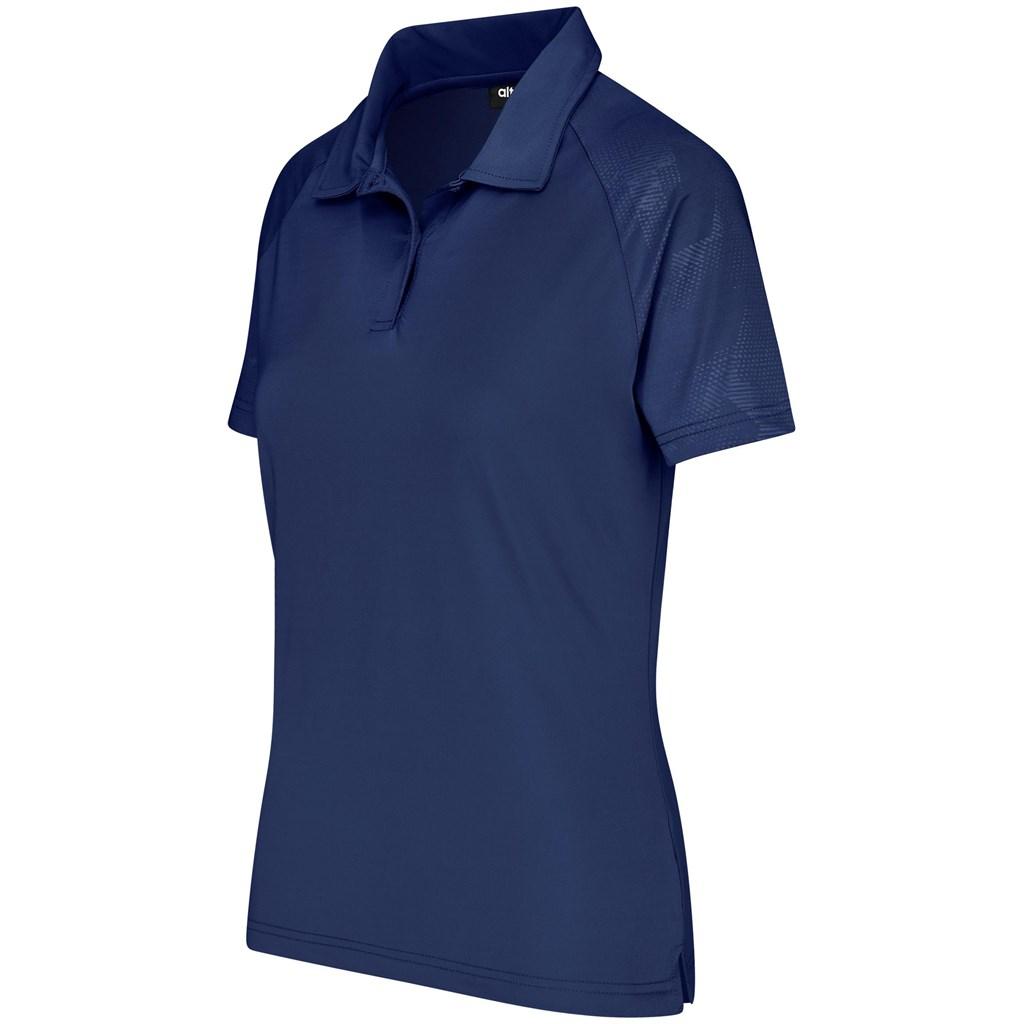 Ladies Santorini Golf Shirt - Navy — view 3