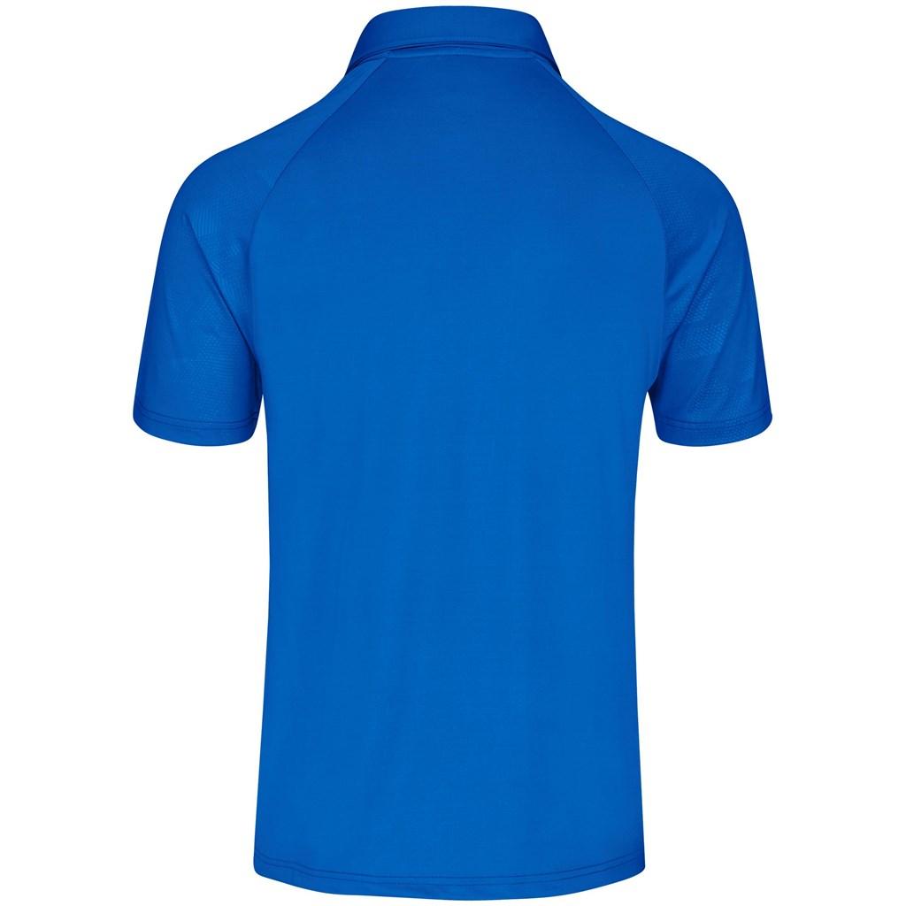 Mens Santorini Golf Shirt - Blue — view 4