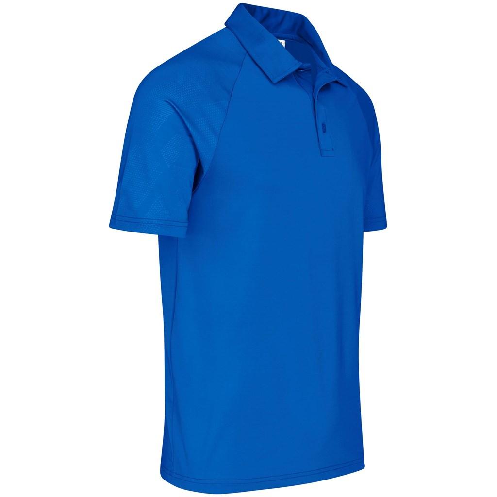 Mens Santorini Golf Shirt - Blue — view 2