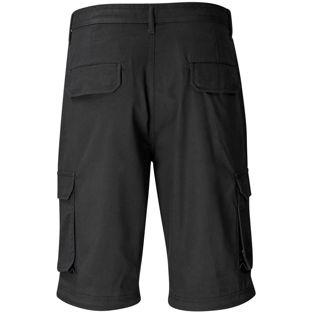 Mens Cargo Zip Off Pants - Black — view 7