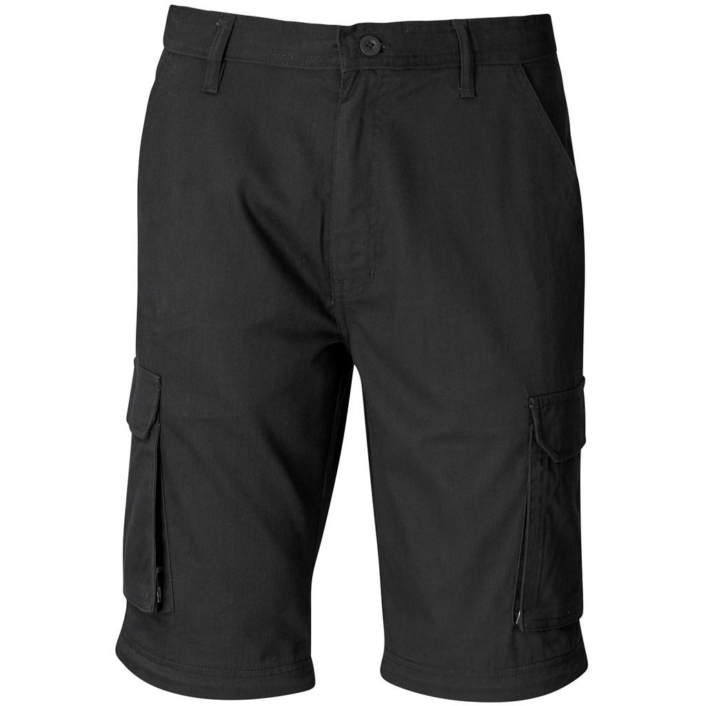 Mens Cargo Zip Off Pants - Black — view 10