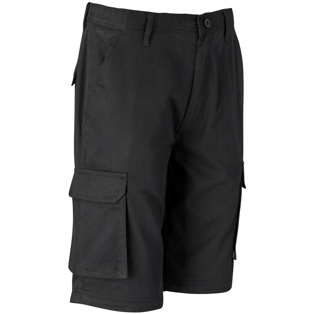 Mens Cargo Zip Off Pants - Black — view 3