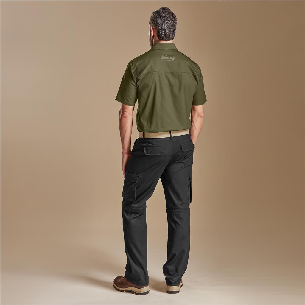 Mens Cargo Zip Off Pants - Black — view 17
