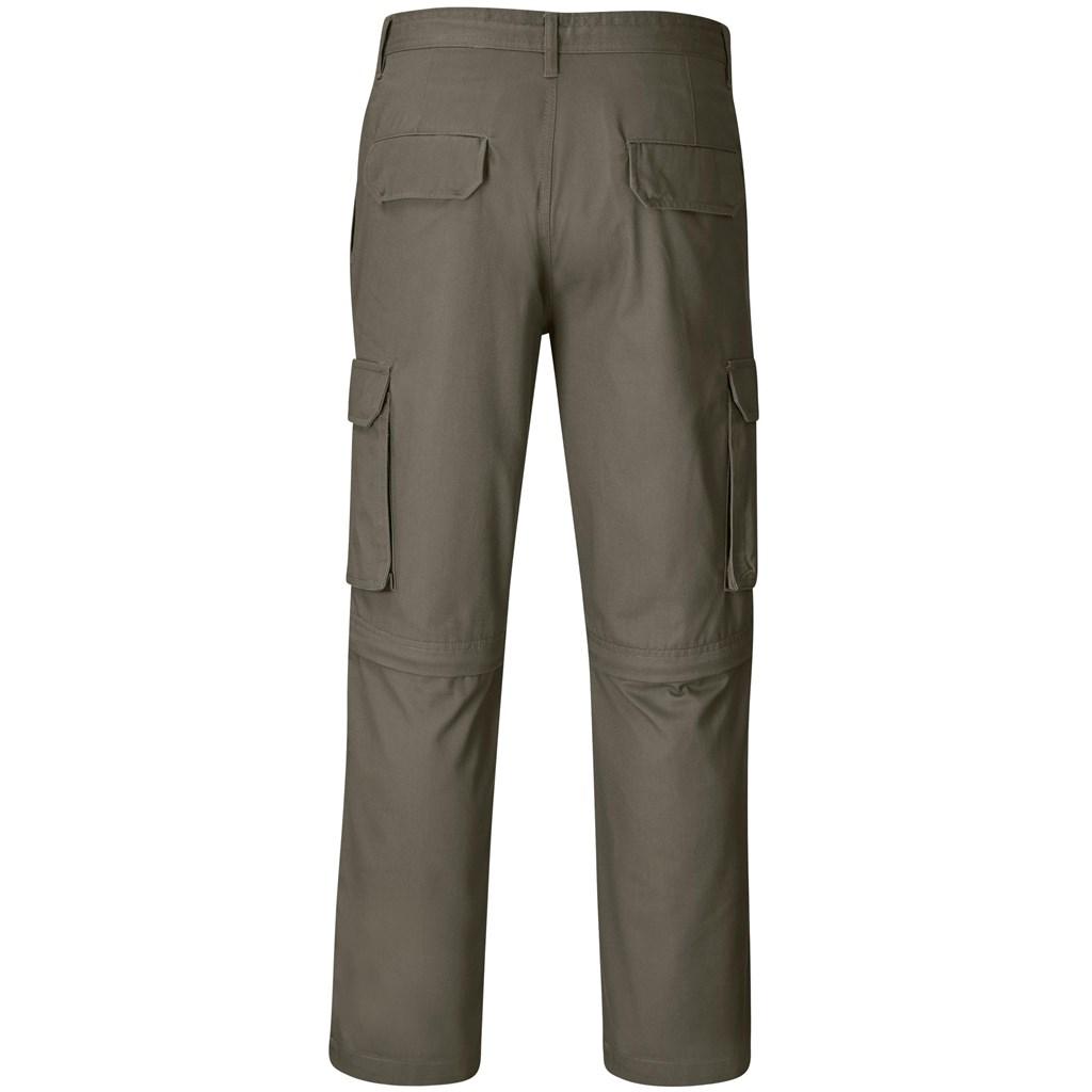 Mens Cargo Zip Off Pants - Khaki — view 11