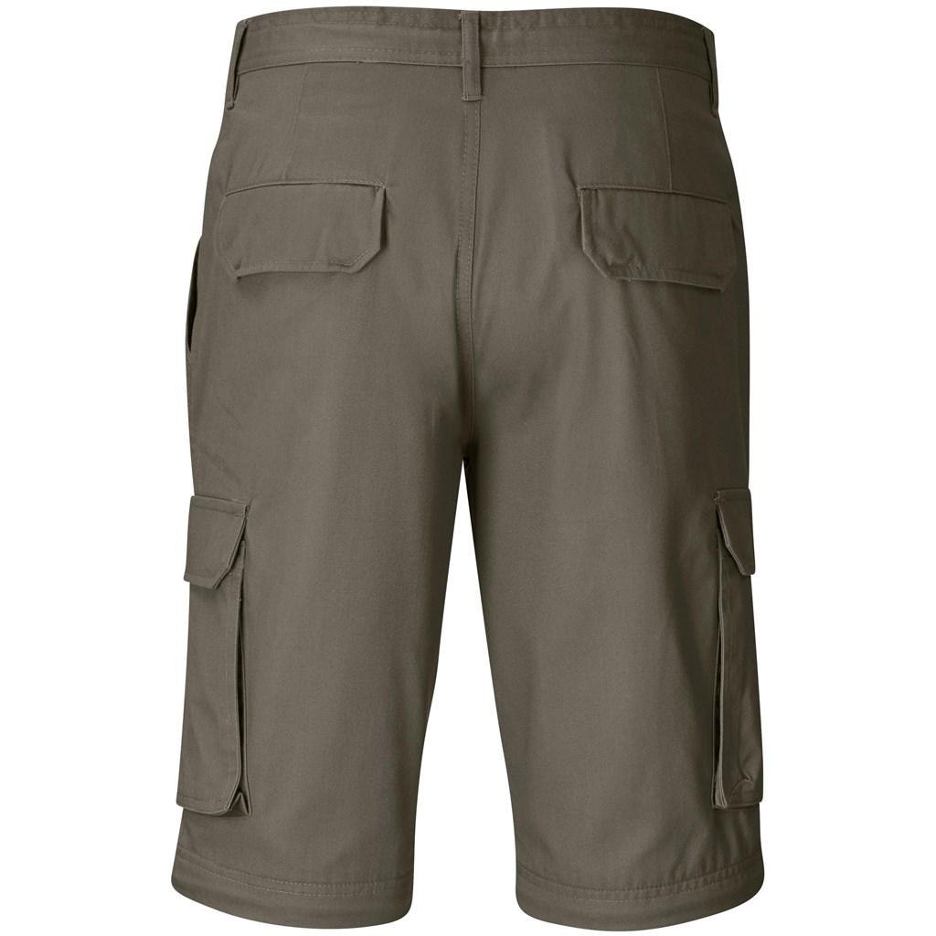 Mens Cargo Zip Off Pants - Khaki — view 3