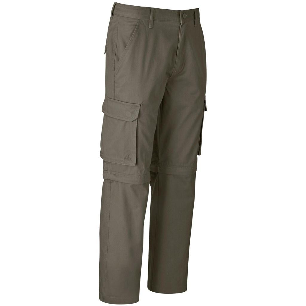 Mens Cargo Zip Off Pants - Khaki — view 12