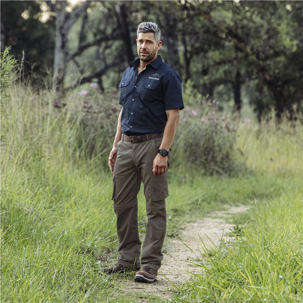 Mens Cargo Zip Off Pants - Khaki — view 5