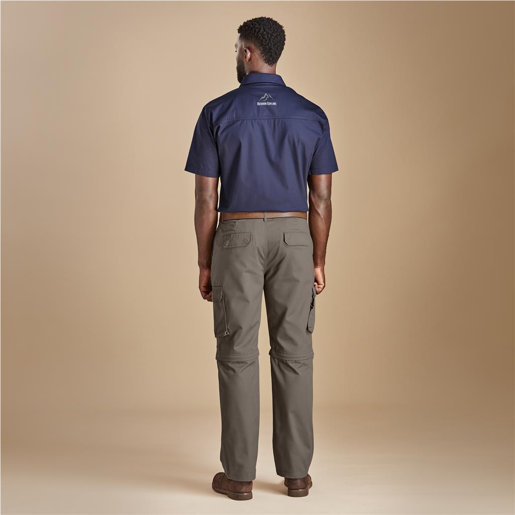 Mens Cargo Zip Off Pants - Khaki — view 15
