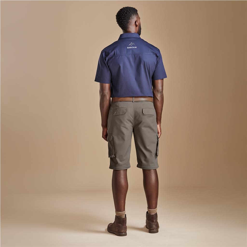 Mens Cargo Zip Off Pants - Khaki — view 16