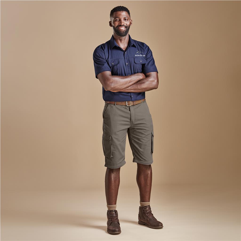 Mens Cargo Zip Off Pants - Khaki — view 18