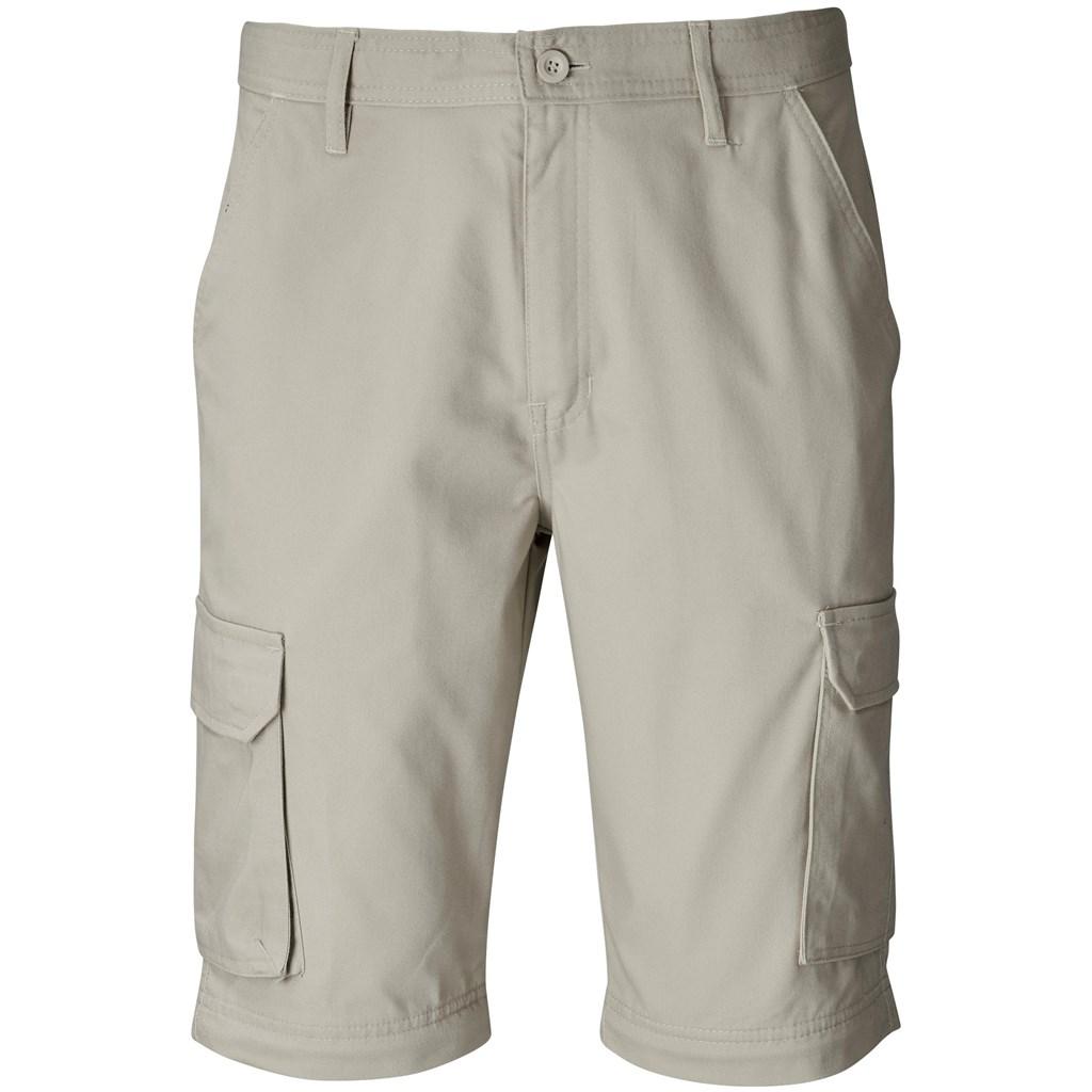 Mens Cargo Zip Off Pants - Stone — view 4