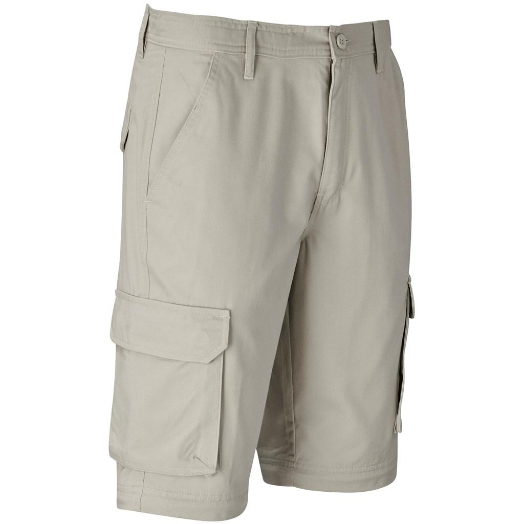 Mens Cargo Zip Off Pants - Stone — view 5