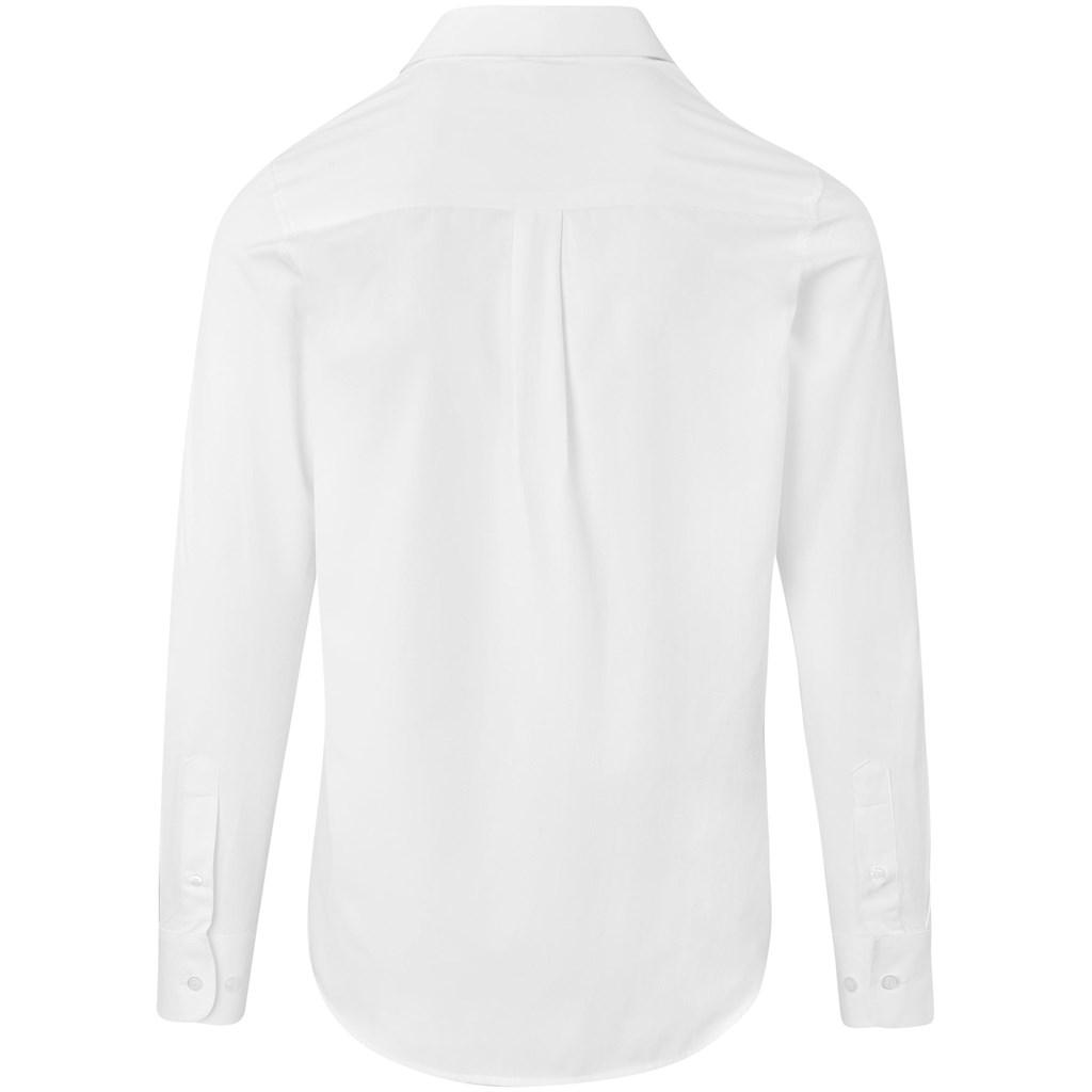 Mens Long Sleeve Carolina Shirt - White — view 4