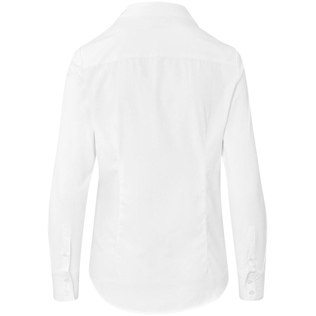 Ladies Long Sleeve Carolina Shirt - White — view 2