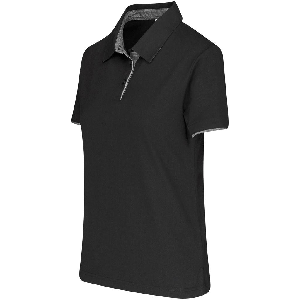 Ladies Delta Golf Shirt - Black — view 2