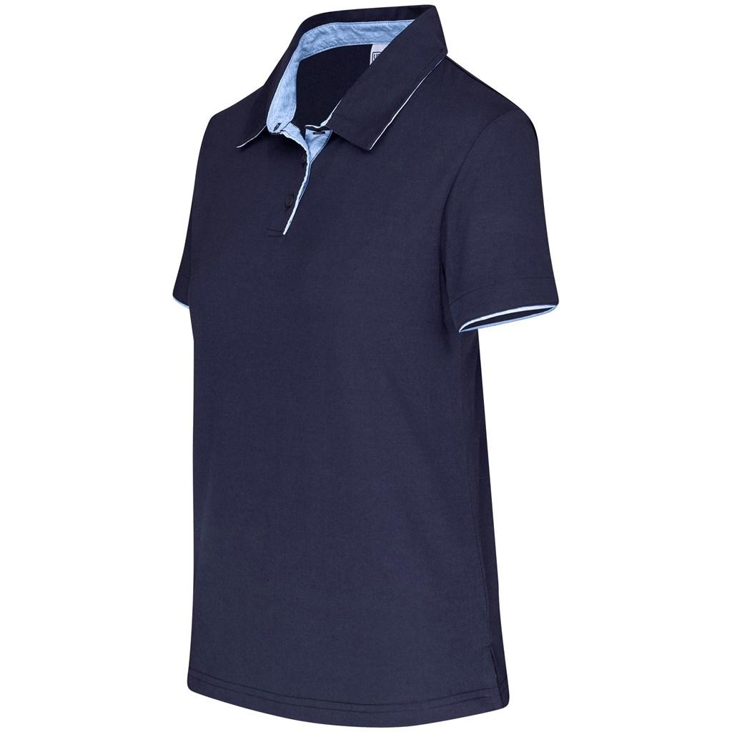 Ladies Delta Golf Shirt - Navy — view 3