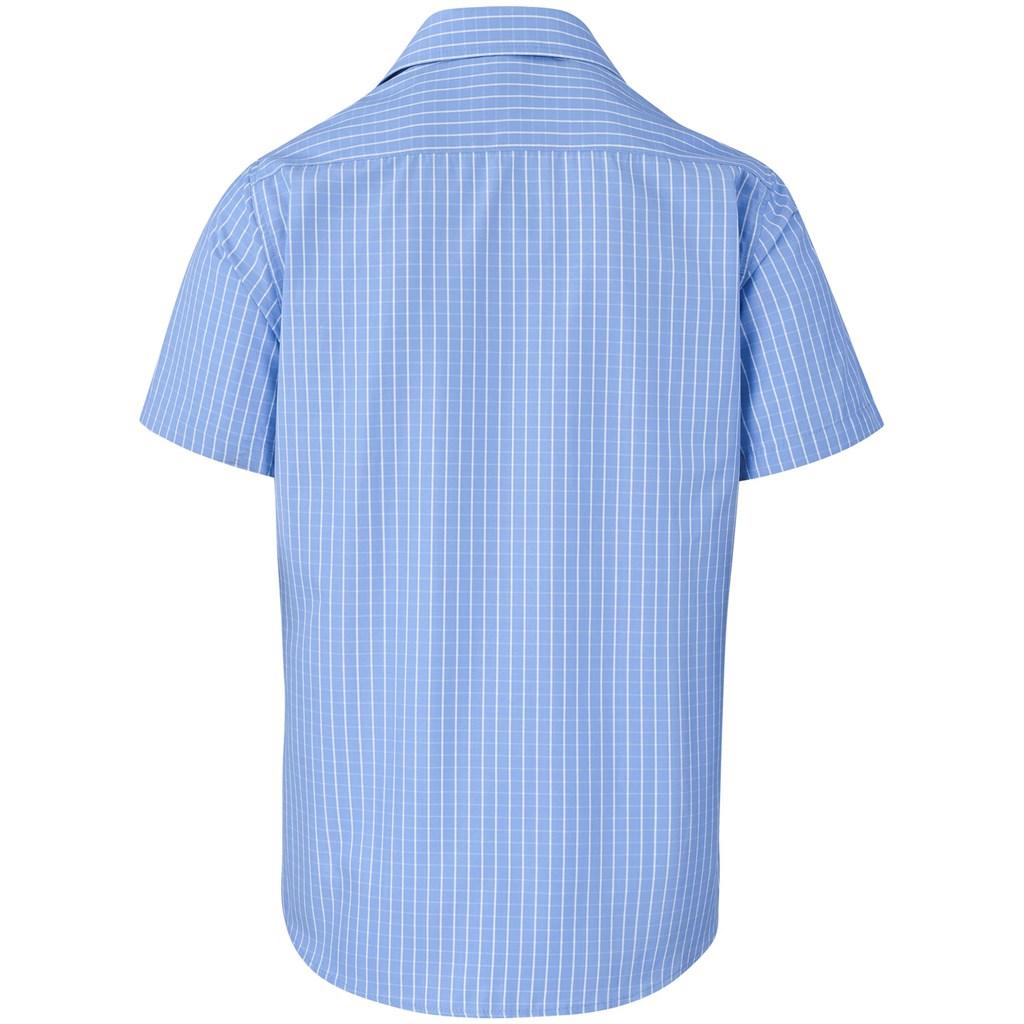 Mens Short Sleeve Aston Shirt - Light Blue — view 2