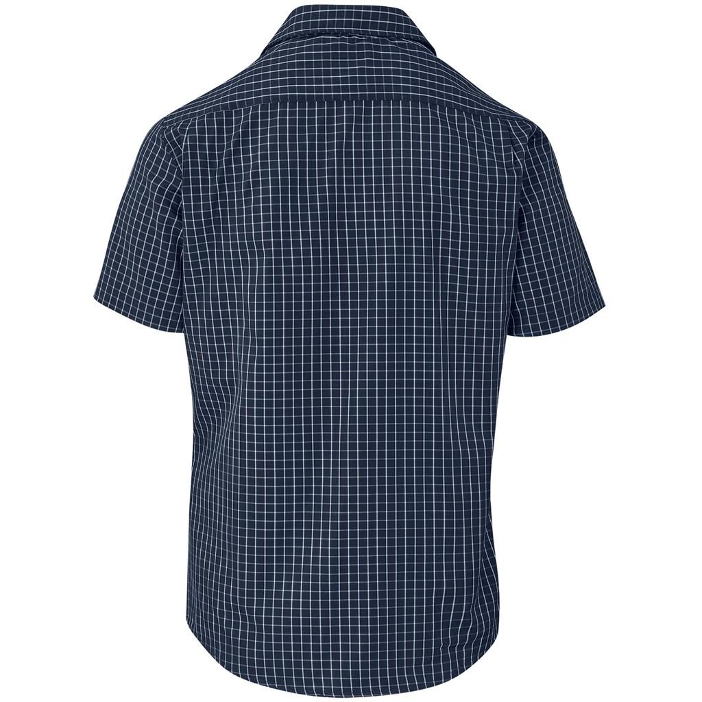 Mens Short Sleeve Aston Shirt - Navy — view 2