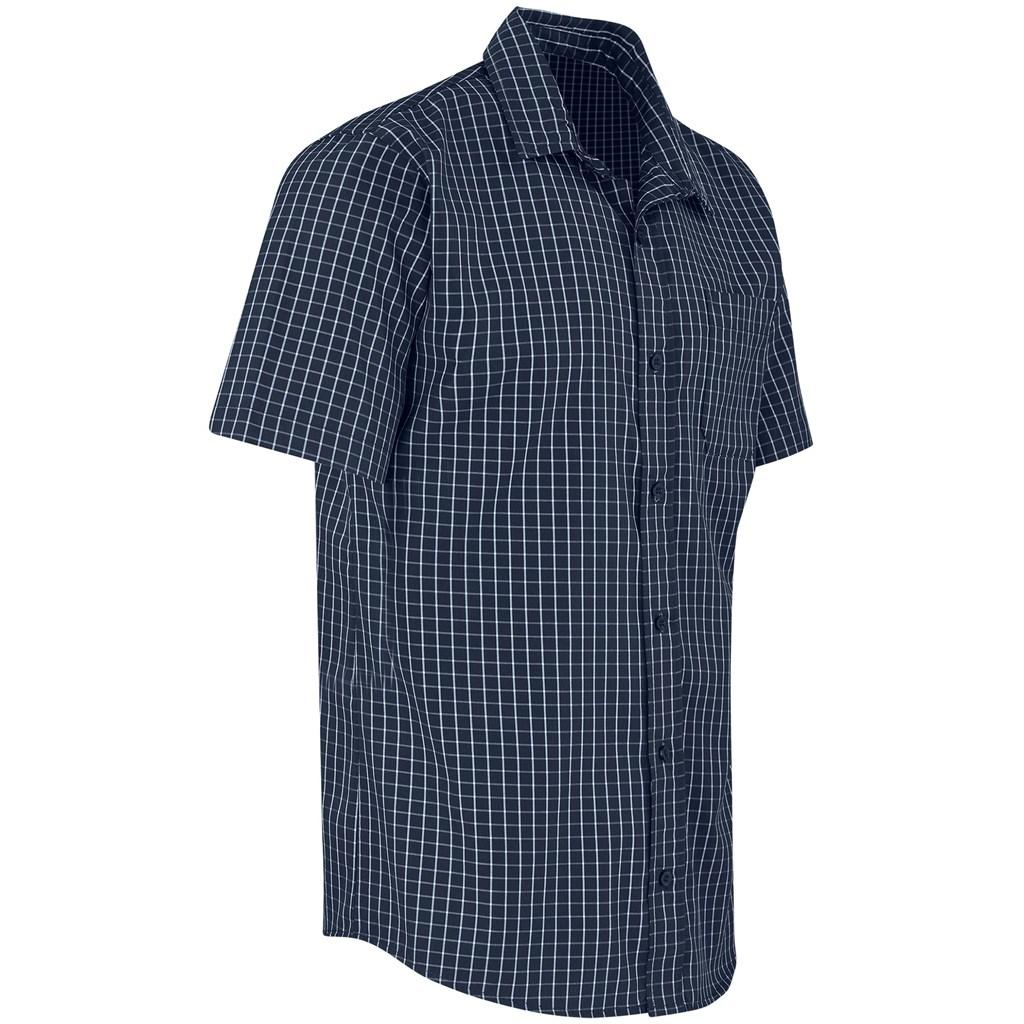Mens Short Sleeve Aston Shirt - Navy — view 3