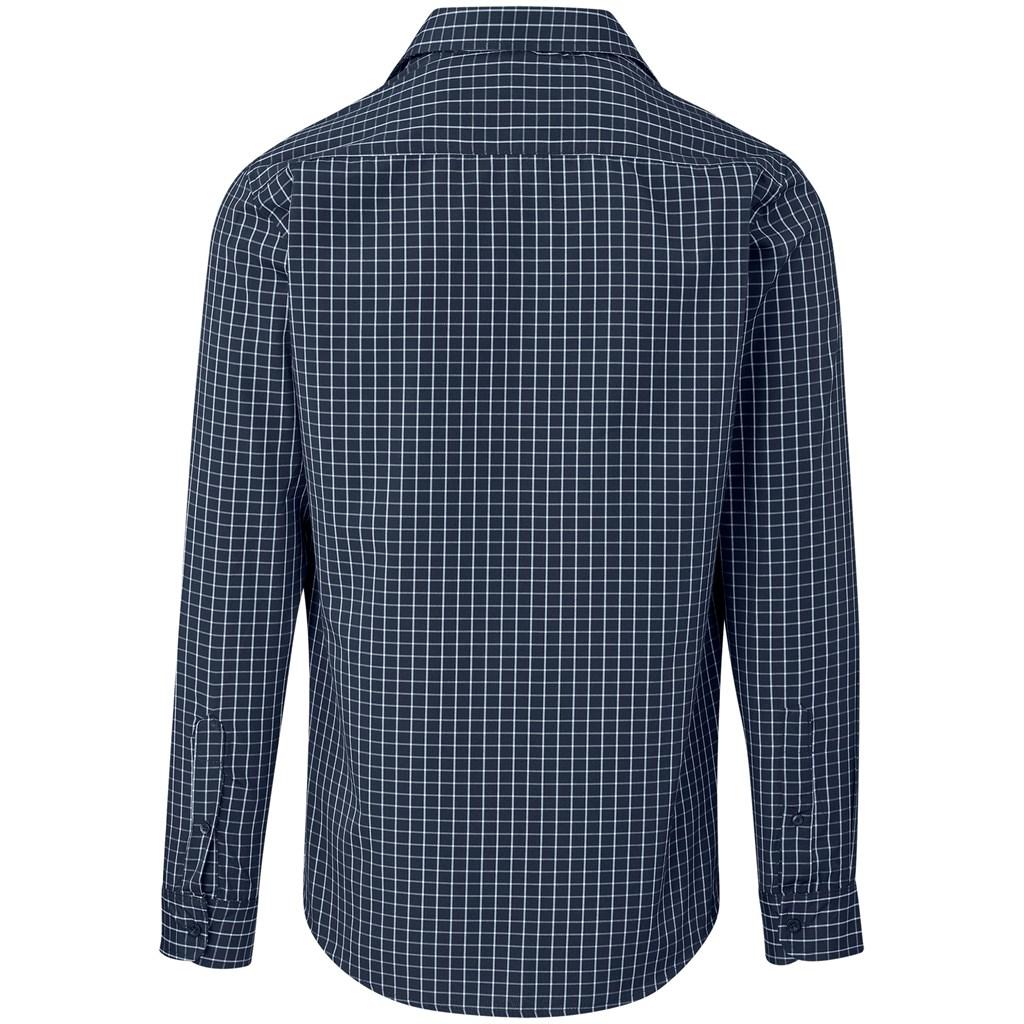 Men Long Sleeve Aston Shirt - Navy — view 3