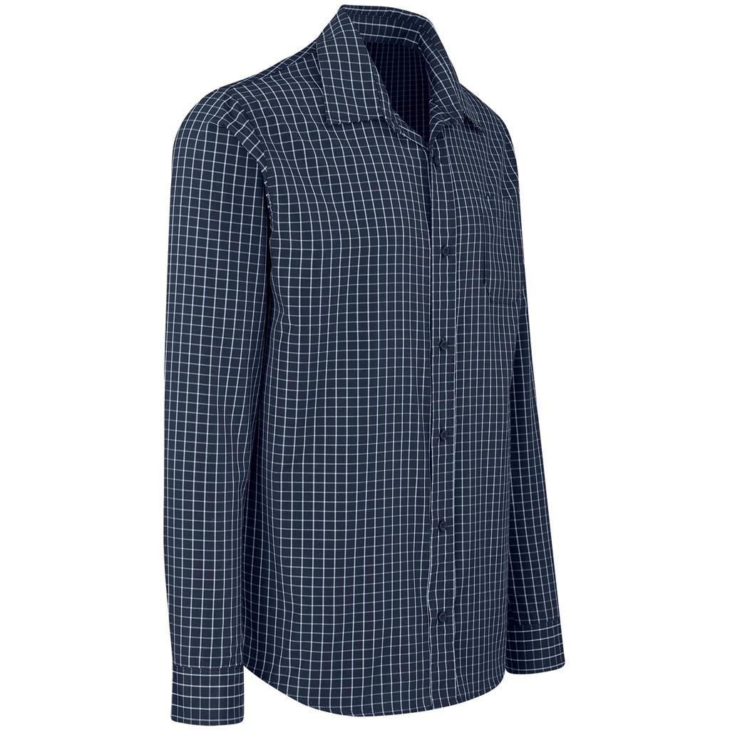 Men Long Sleeve Aston Shirt - Navy — view 2