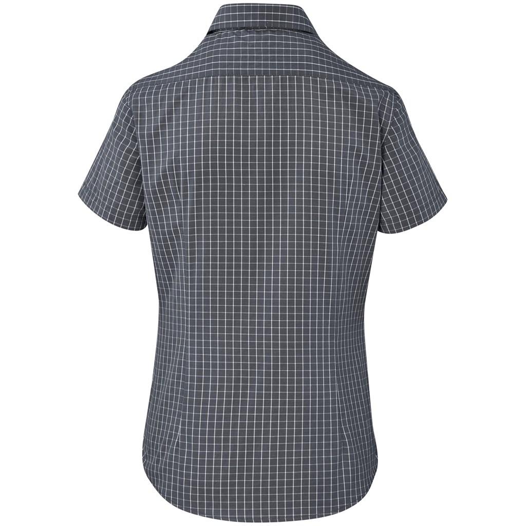 Ladies Short Sleeve Aston Shirt - Grey — view 2