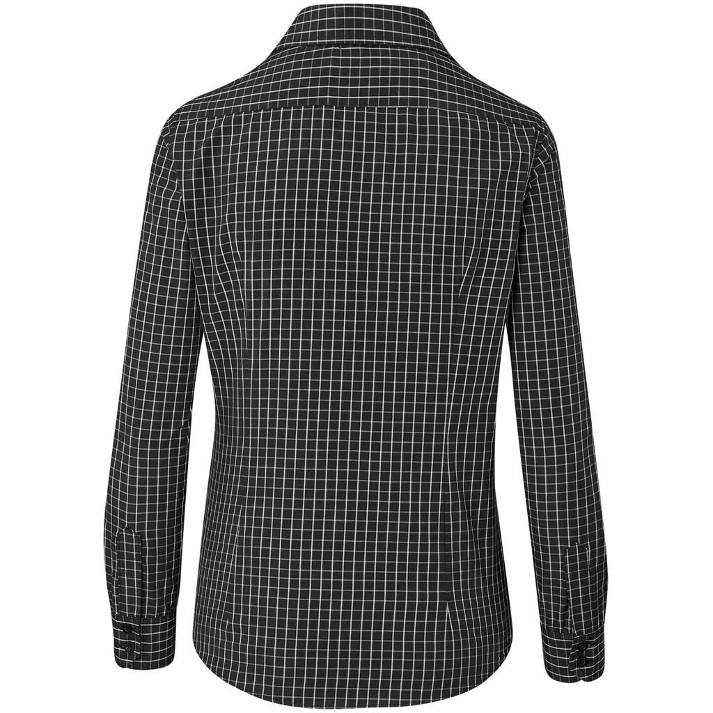 Ladies Long Sleeve Aston Shirt - Black — view 2